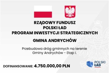 Przebudowa dróg gminnych etap 1 - tablica informacyjna