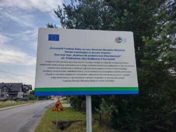 Zdjęcie tablicy przedstawiającej projekt