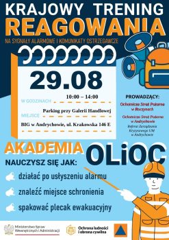 Krajowy Trening Reagowania na Sygnały Alarmowe i komunikaty ostrzegawcze w Andrychowie